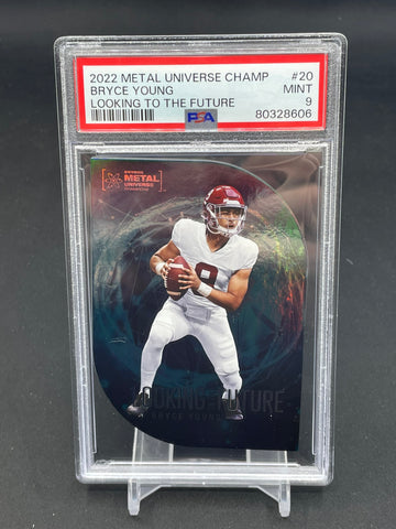 2022 UPPER DECK SKYBOX METAL UNIVERSE CHAMPIONS - LOOKING TO THE FUTURE - B. YOUNG - #20 - PSA 9