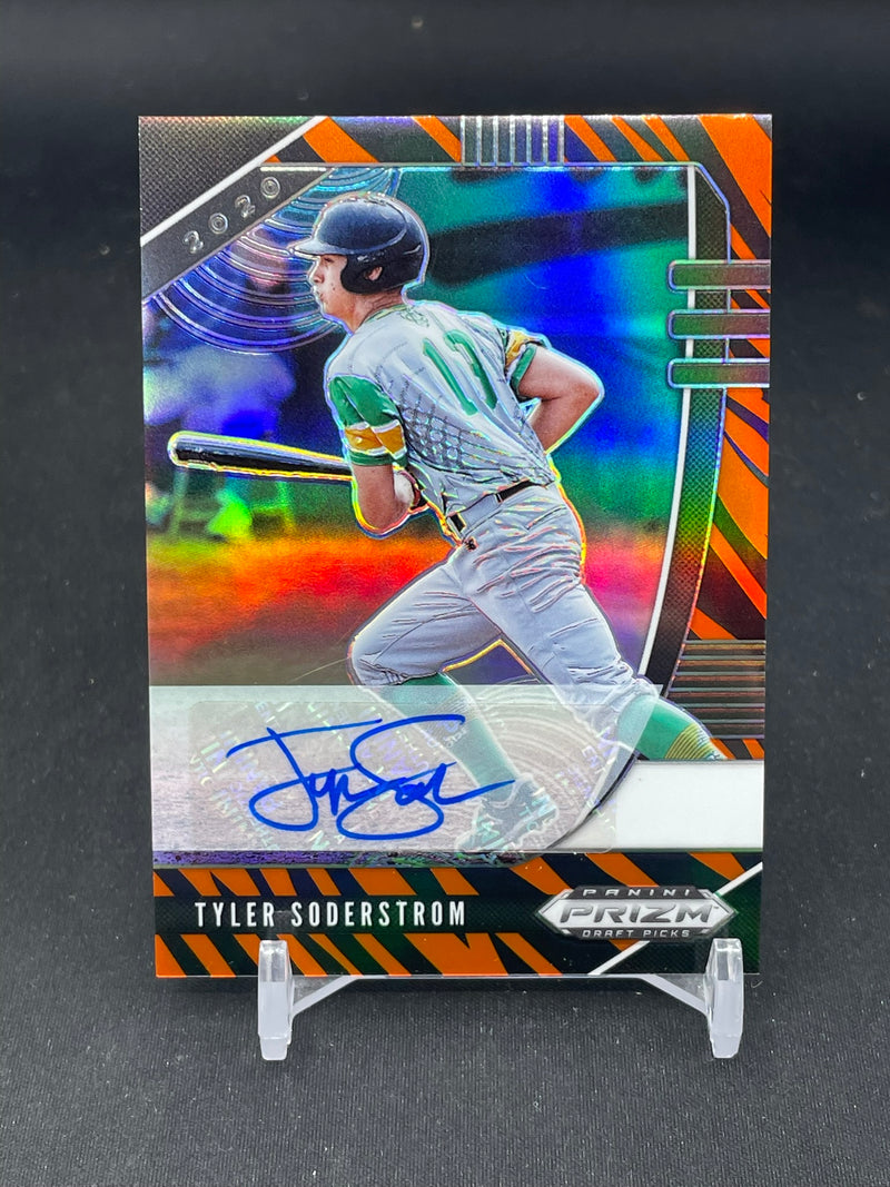 2020 PANINI PRIZM DRAFT PICKS - TIGER STRIPE PRIZM - T. SODERSTROM - #PDP26 - #'D/25 - AUTOGRAPH - RC