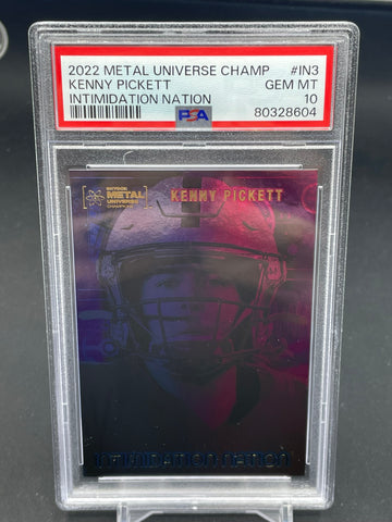 2022 UPPER DECK SKYBOX METAL UNIVERSE CHAMPIONS - INTIMIDATION NATION - K. PICKETT - #IN3 - PSA 10