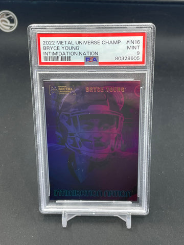 2022 UPPER DECK SKYBOX METAL UNIVERSE CHAMPIONS - INTIMIDATION NATION - B. YOUNG - #IN16 - PSA 9