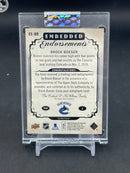 2018 UPPER DECK CLEAR CUT - EMBEDDED ENDORSEMENTS - B. BOESER - #EE-BB - #'D/99 - AUTOGRAPH