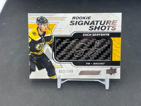 2019 UPPER DECK ENGRAINED - ROOKIE SIGNATURE SHOTS - Z. SENYSHYN - #RSS-ZS - #'D/249 - RELIC - AUTOGRAPH - RC