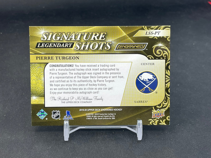 2019 UPPER DECK ENGRAINED - SIGNATURE LEGENDARY SHOTS - P. TURGEON - #LSS-PT - #'D/100 - RELIC - AUTOGRAPH