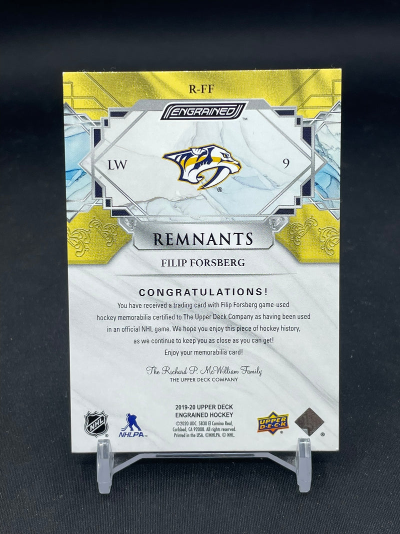 2019 UPPER DECK ENGRAINED - REMNANTS - F. FORSBERG - #R-FF - #'D/100 - RELIC