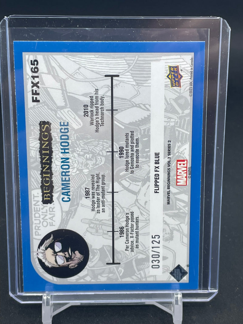 2023 UPPER DECK MARVEL NEW BEGINNINGS VOLUME 2 SERIES 2 - FLIPPED FX BLUE - C. HODGE - #FFX165 - #'D/125