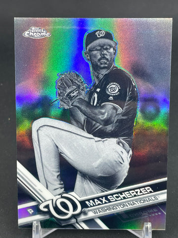 2017 TOPPS CHROME - NEGATIVE REFRACTOR - M. SCHERZER - #159
