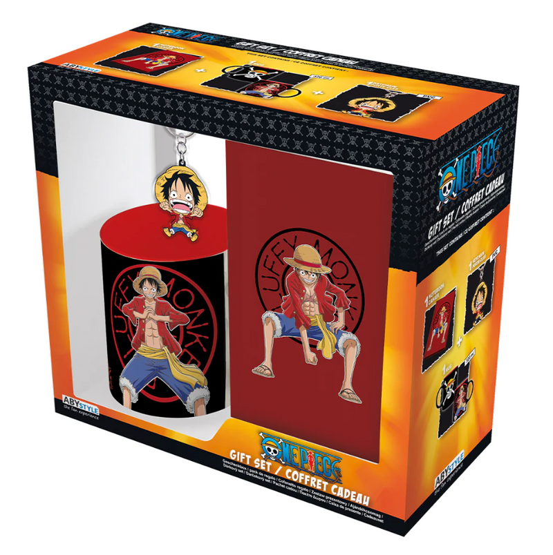 ABYSTYLE ONE PIECE GIFT SET - MUG, NOTEBOOK + KEYCHAIN