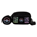 LOUNGEFLY POKEMON PIKACHU & MEWTWO GLOW SLING BAG