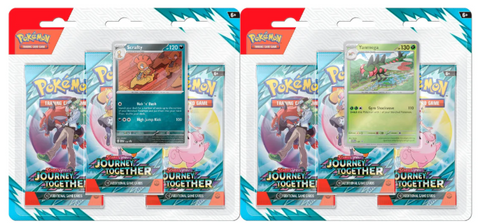 POKEMON JOURNEY TOGETHER TRIPLE BLISTER PACK (1 PER PERSON)