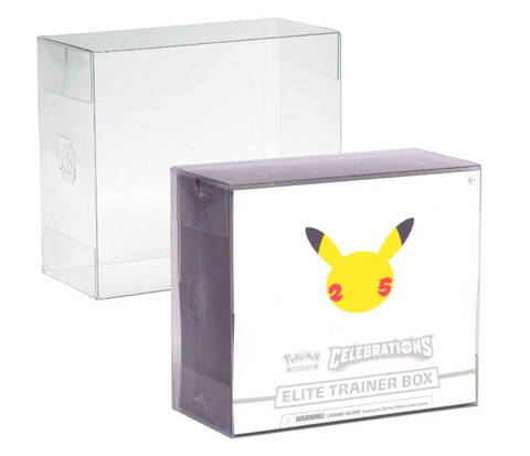 EVORETRO CLEAR POKEMON ELITE TRAINER BOX PROTECTOR - 5 PACK