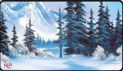 ULTRA PRO BOB ROSS WINTER PARADISE BLACK STITCHED PLAYMAT