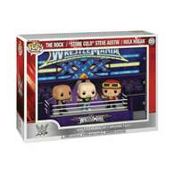 WWE MOMENTS DELUXE WRESTLEMANIA OPENING TOAST - THE ROCK, STONE COLD, & HULK HOGAN POP