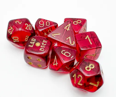 CHESSEX LAB DICE 7 DIE SET (WITH BONUS DICE)