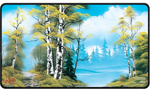 ULTRA PRO BOB ROSS LAKESIDE PATH BLACK STITCHED PLAYMAT