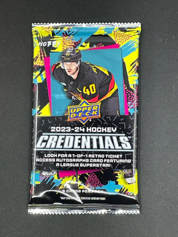 2023 UPPER DECK CREDENTIALS HOCKEY HOBBY PACK