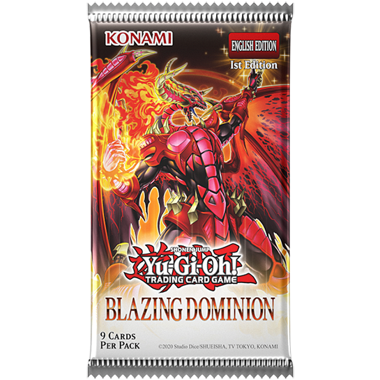 YU-GI-OH! BLAZING DOMINION SLEEVED BOOSTER PACK
