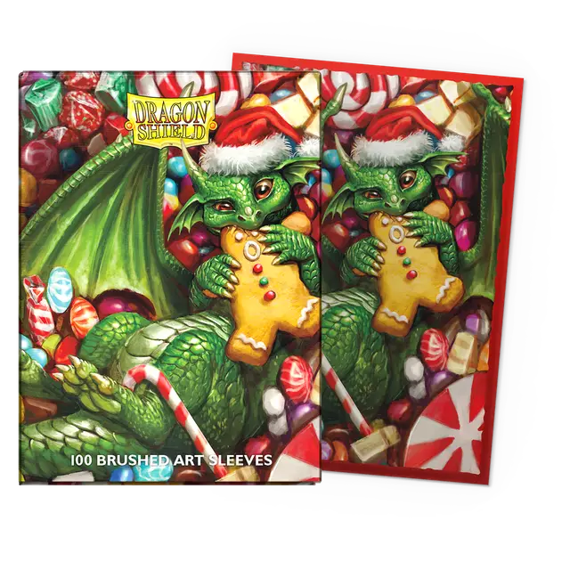 DRAGON SHIELD HOLIDAY STANDARD SIZE ART BRUSHED SLEEVES 100 COUNT