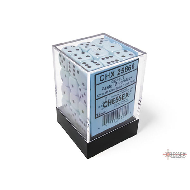 CHESSEX OPAQUE 12MM D6 DICE BLOCK (36 MINI D6'S)