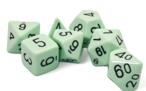 CHESSEX OPAQUE 7-DIE SET