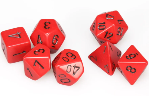 CHESSEX OPAQUE 7-DIE SET