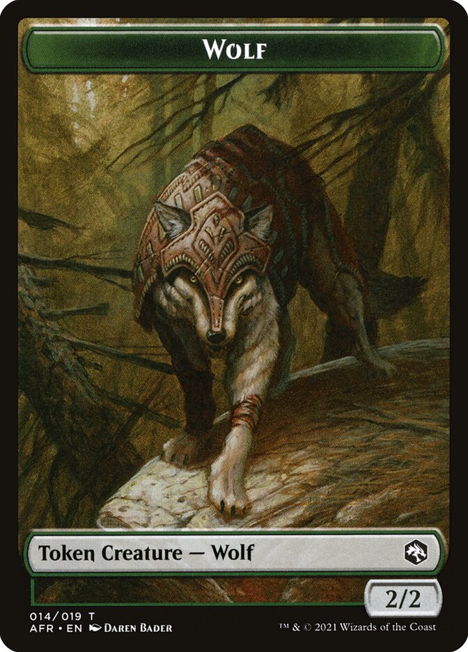 Wolf // Vecna Double-Sided Token [Dungeons & Dragons: Adventures in the Forgotten Realms Tokens]