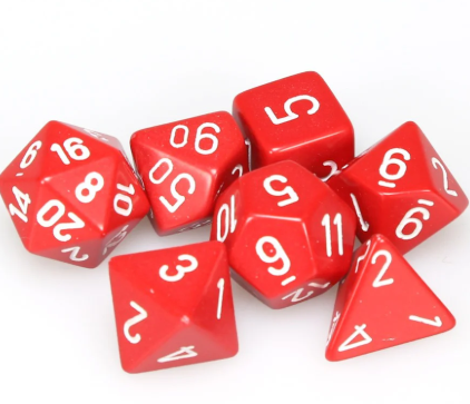 CHESSEX OPAQUE 7-DIE SET