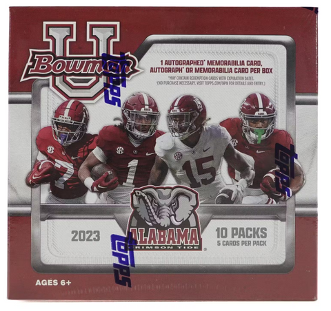 2023 TOPPS BOWMAN UNIVERSITY ALABAMA FOOTBALL HOBBY BOX