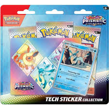 POKEMON PRISMATIC EVOLUTIONS TECH STICKER COLLECTION (1 PRISMATIC EVOLUTION PRODUCT PER PERSON)