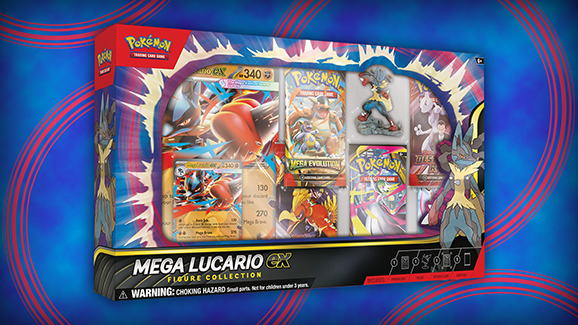 POKEMON MEGA LUCARIO EX FIGURE COLLECTION BOX