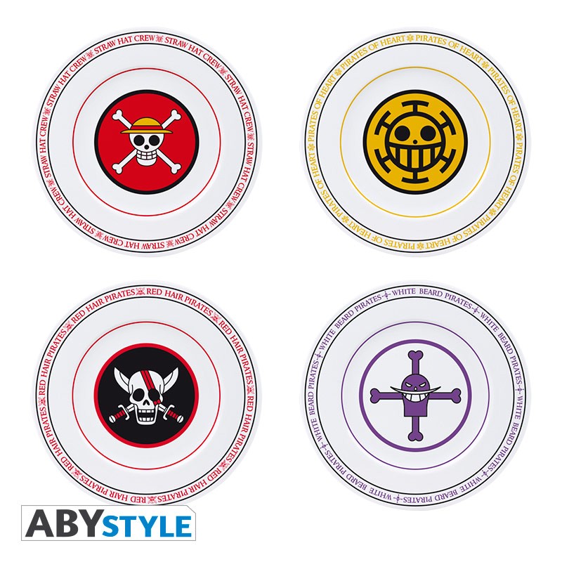 ABYSTYLE ONE PIECE PIRATE EMBLEM PLATE SET