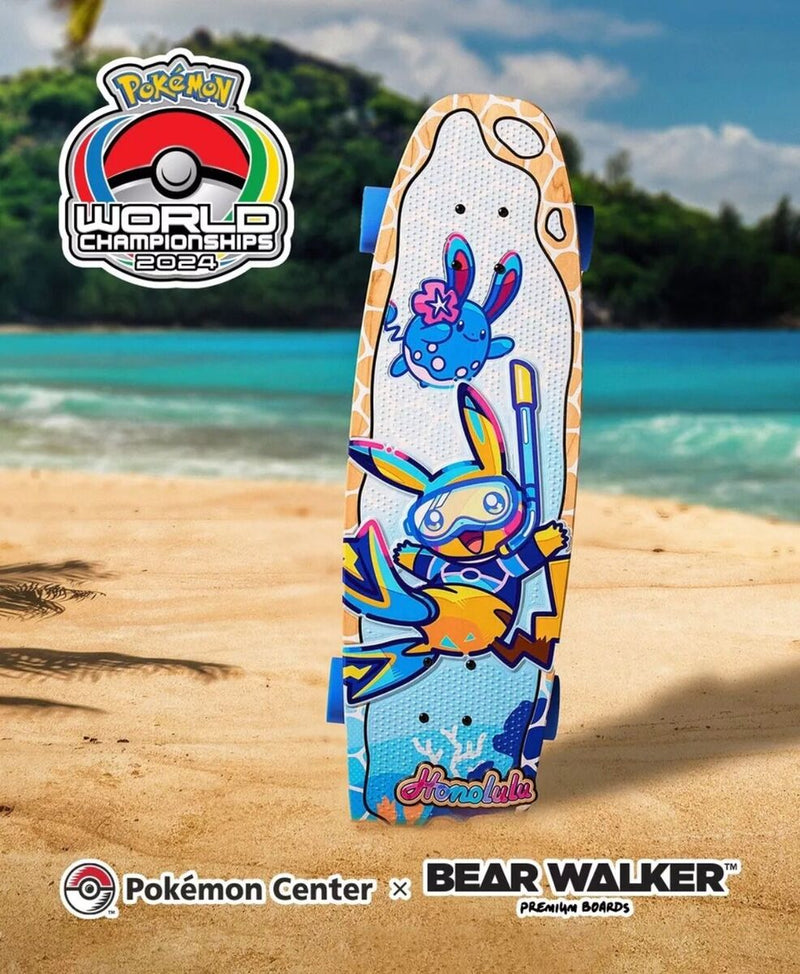 POKEMON 2024 WOLRDS HONOLUL BEARWALKER SKATEBOARD - COMPLETE - (OPENED) *NO SHIPPING*