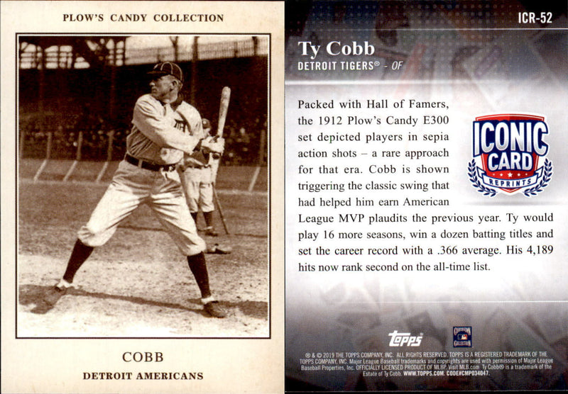 2019 TOPPS SERIES TWO - ICONIC CARD REPRINTS - SINGLES -