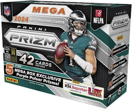 2024 PANINI PRIZM FOOTBALL HOBBY MEGA BOX