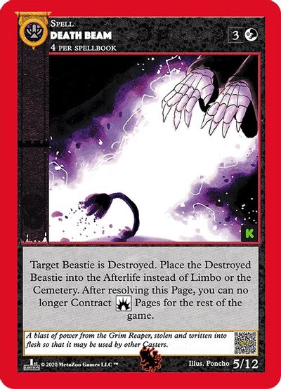 Death Beam (Kickstarter Edition) [Hopkinsville Goblin King Starter Deck]