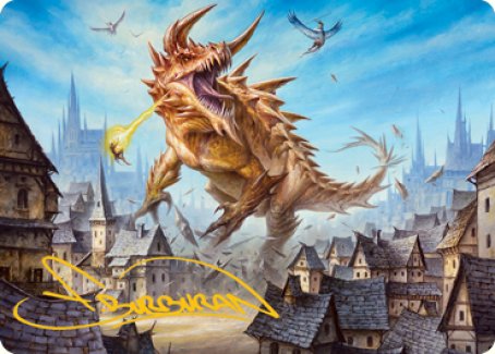 Tarrasque Art Card (Gold-Stamped Signature) [Dungeons & Dragons: Adven