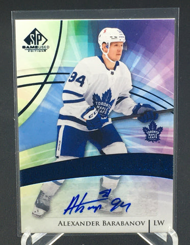 2020 UPPER DECK SP GAME USED - AUTHENTIC ROOKIES - A. BARABANOV - #147 - AUTOGRAPH