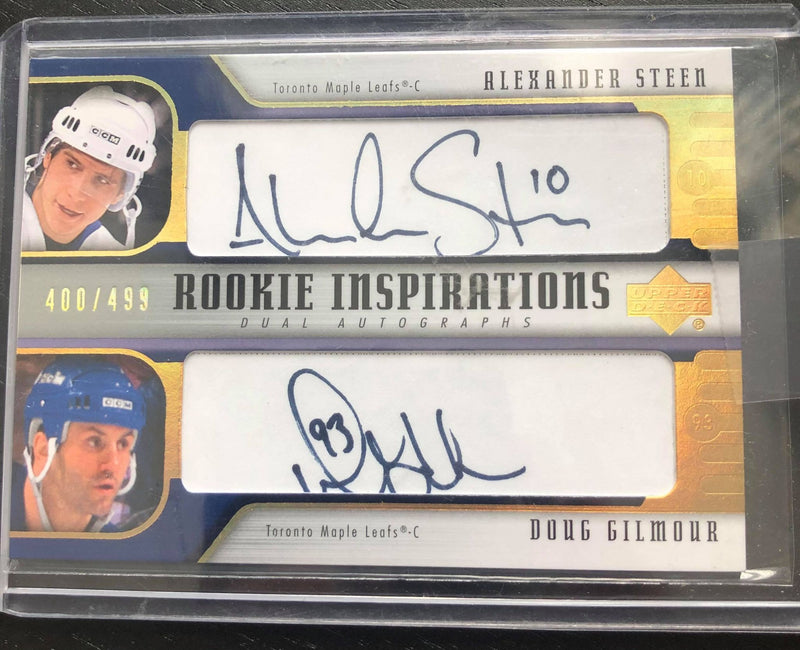 2005 ROOKIE UPDATE HOCKEY - ROOKIE INSPIRATIONS - A. STEEN / D. GILMOUR - #260 - #'D/499 - DUAL AUTOGRAPHS