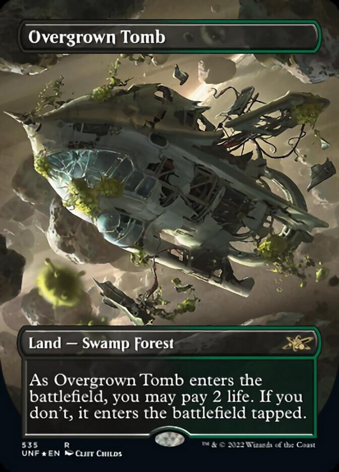 Overgrown Tomb (Borderless) (Galaxy Foil) [Unfinity]