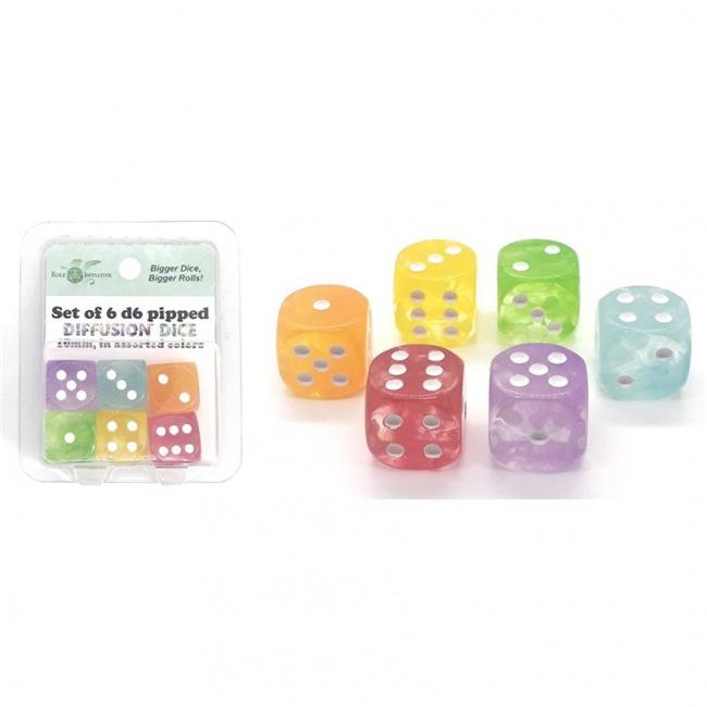 ROLE 4 INITIATIVE SET OF 6 D6 PIPPED DIFFUSION DICE