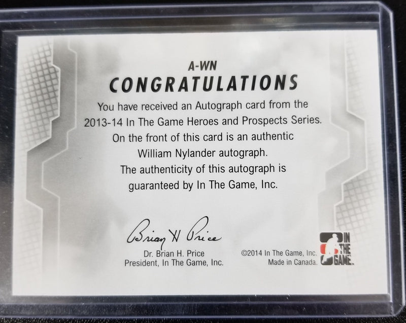 2014 IN THE GAME HEROES AND PROSPECTS - AUTOGRAPH CLASS OF 2014  - W. NYLANDER -