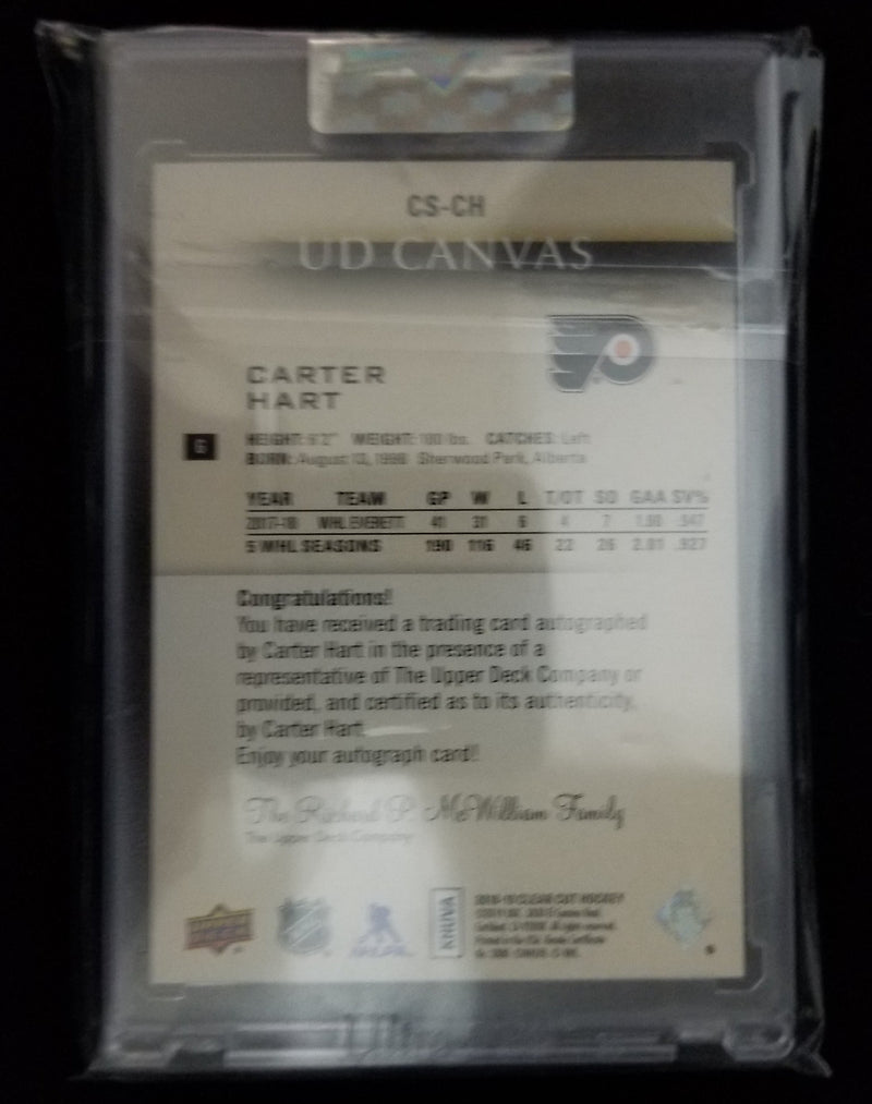 2018 UPPER DECK CLEAR CUT - CANVAS - C. HART - #CS-CH - AUTO - #'D/79