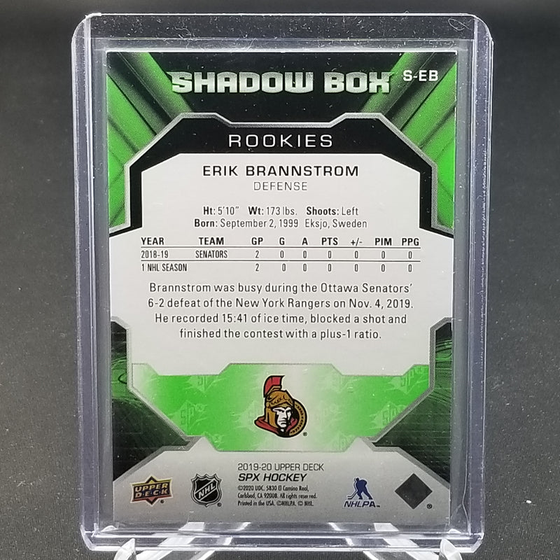 2019 UPPER DECK SPX - GREEN SHADOW BOX ROOKIES - E. BRANNSTROM -