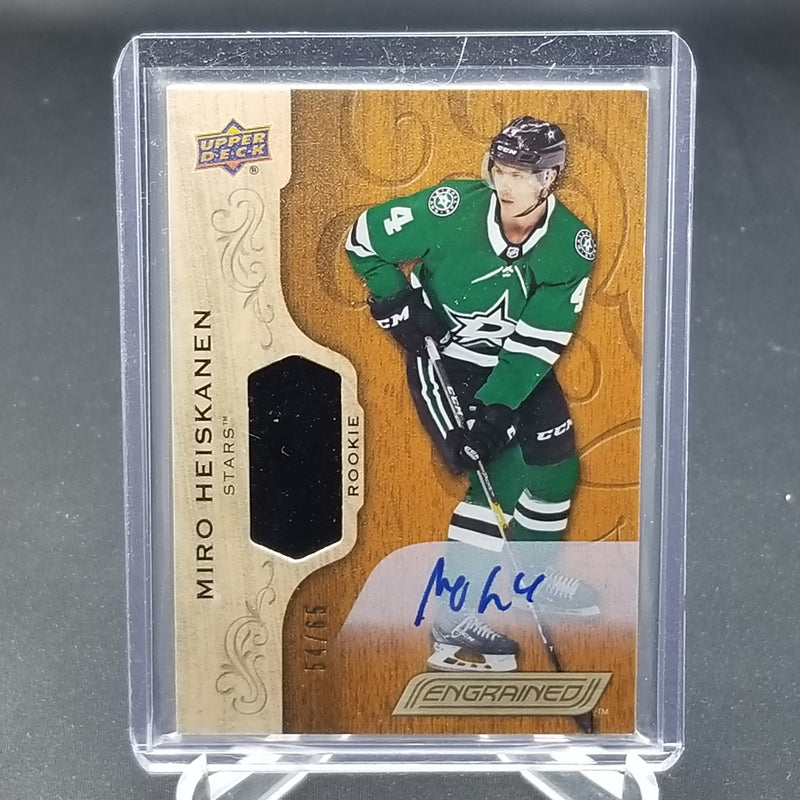 2018 UPPER DECK ENGRAINED - M. HEISKANEN - #85 - #'D/65 - RELIC - AUTOGRAPH - RC