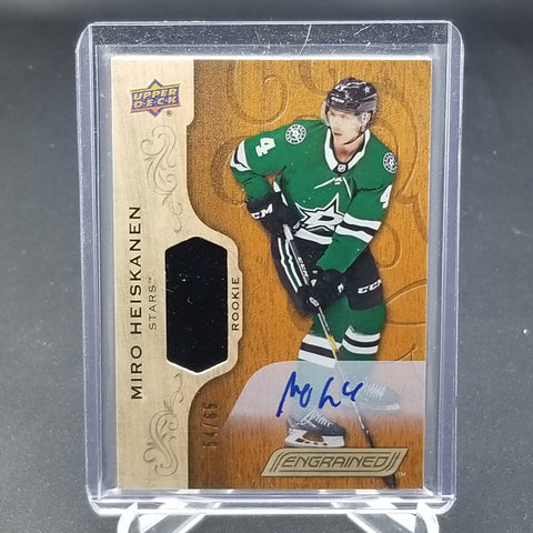 2018 UPPER DECK ENGRAINED - M. HEISKANEN - #85 - #'D/65 - RELIC - AUTOGRAPH - RC