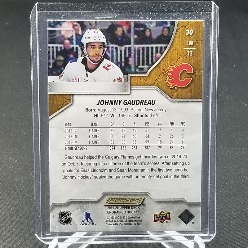 2019 UPPER DECK ENGRAINED - J. GAUDREAU - #30 - #'D/299