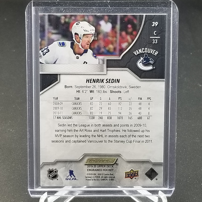 2019 UPPER DECK ENGRAINED - H. SEDIN - #39 - #'D/49