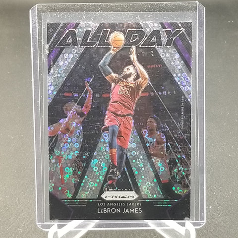 2018 PANINI PRIZM - SILVER DISCO PRIZM - ALL DAY - L. JAMES - #10