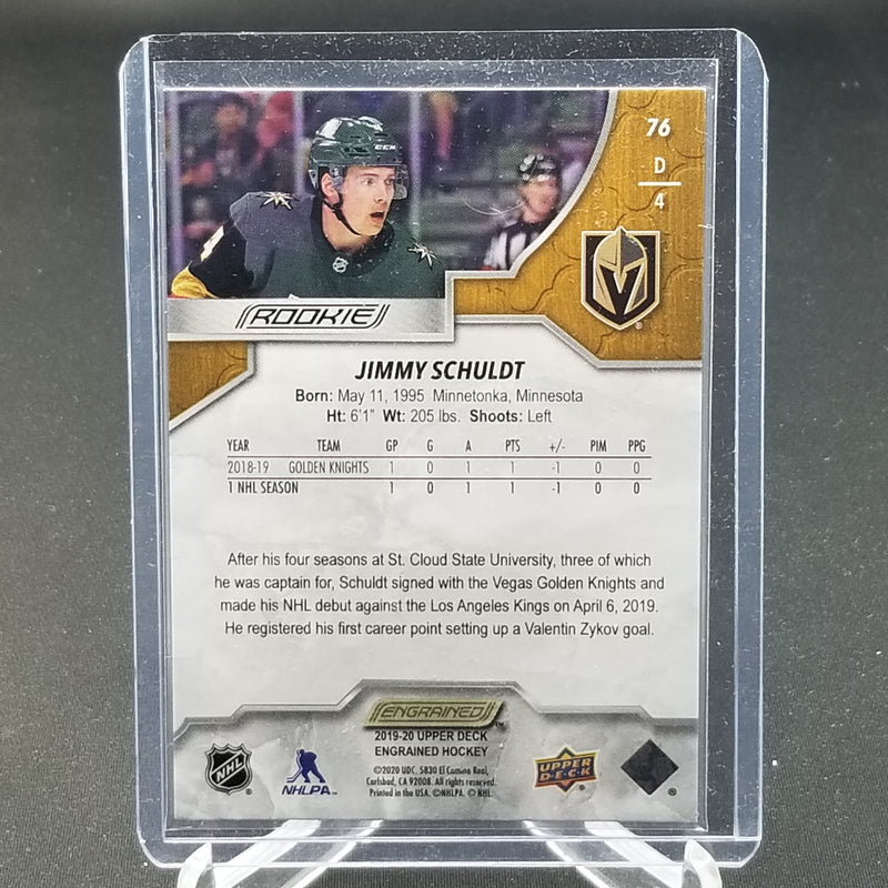 2019 UPPER DECK ENGRAINED - J. SCHULDT - #76 - #'D/299 - RC