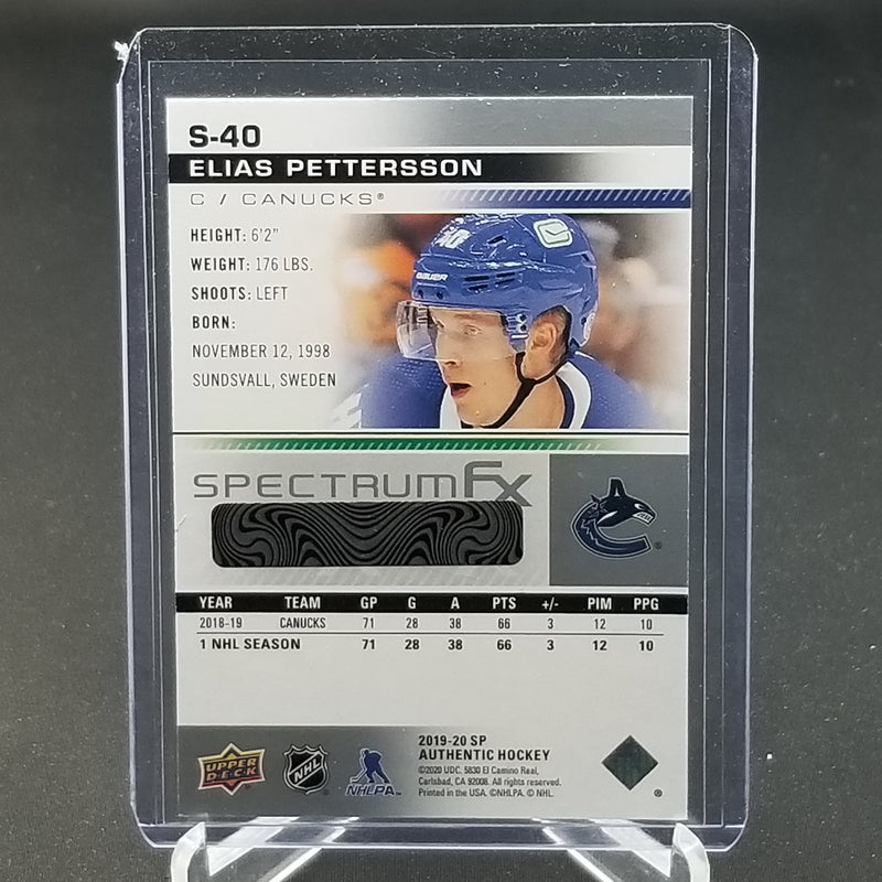 2019 UPPER DECK SP AUTHENTIC - SPECTRUM FX - E. PETTERSON -