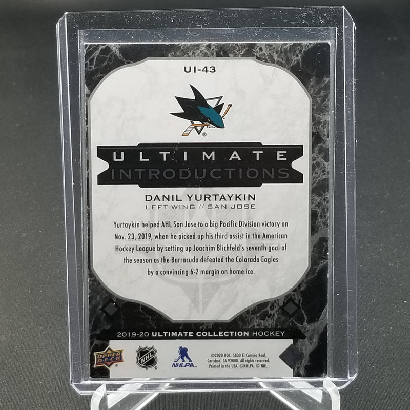 2019 UPPER DECK ULTIMATE - ULTIMATE INTRODUCTIONS - D. YURTAYKIN - #UI-43 - #'D/25
